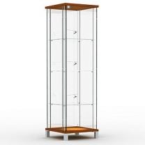 Торговая стеклянная витрина для магазина с 3-мя полками без освещения, MD-K.OKT.001