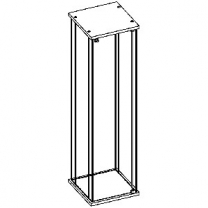Торговая стеклянная витрина для магазина без полок и опор, MD-Okтa.001