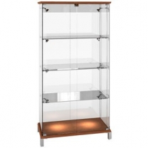 Торговая стеклянная витрина для магазина, распашные дверцы, без дополнительного освещения, MD-K.OKTP.002.COL