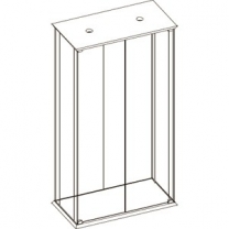 Торговая стеклянная витрина для магазина, с освещением, без полок и опор (2двери+замок), MD-OKП.002.PVH.26G