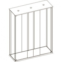 Торговая стеклянная витрина для магазина, с освещением, без полок и опор (2двери+2замка), MD-OKП.006.COL.26G