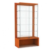 Торговая витрина для магазина, с полками и стеклянной задней стенкой, MD-FIN.V.100.H.GL.00