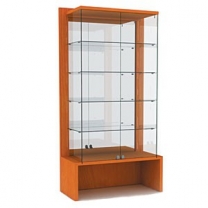 Торговая витрина для магазина, с полками и зеркальной задней стенкой, MD-FIN.V.100.H.MR.00