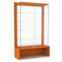 Торговая витрина для магазина, с полками и стеклянной задней стенкой, MD-FIN.V.120.H.GL.00
