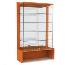 Торговая витрина для магазина, с полками и зеркальной задней стенкой, MD-FIN.V.120.H.MR.00