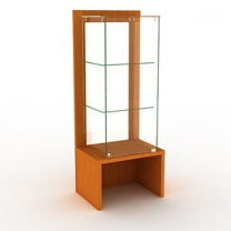 Торговая витрина для магазина, с полками и стеклянной задней стенкой, MD-FIN.V.60.S.GL.00