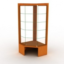 Торговая витрина для магазина, с полками и стеклянной задней стенкой, MD-FIN.V.CON.H.GL.00