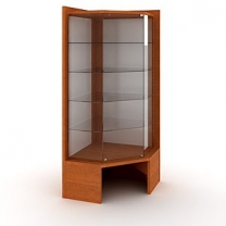 Торговая витрина для магазина, с полками и задней стенкой из матового оргстекла, MD-FIN.V.CON.H.MGL.00