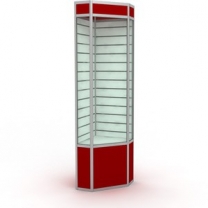 Торговая остекленная витрина для магазина, угловая, с освещением, задняя стенка торгов.пнель, MD-WW1-5050 NZ.EP