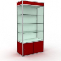 Торговая стеклянная витрина для магазина, с освещением, задняя стенка ДСП, MD-WW1-10050 ZR.DSP