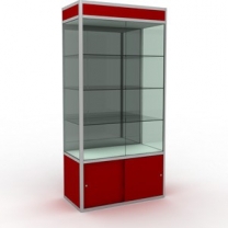 Торговая стеклянная витрина для магазина, с освещением, задняя стенка зеркальная, MD-WW1-10050 ZR.MIR