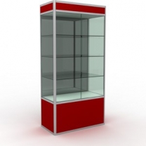 Торговая стеклянная витрина для магазина, с освещением, дверцы раздвижные, задняя стенка зеркало, MD-WW1-10050 Z SD.MIR