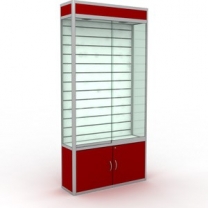 Торговая стеклянная витрина для магазина, с освещением, узкая, задняя стенка Торговая панель, MD-WW1-30100 ZD SD.EP