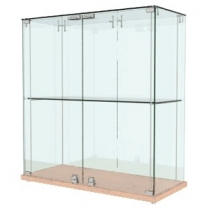 Торговый прилавок для магазина со стеклянным верхом, дверцы распашные, MD-FVT.003