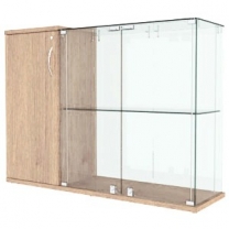 Торговый прилавок для магазина с местом под кассу, левый, дверцы распашные, MD-FVT.005.L