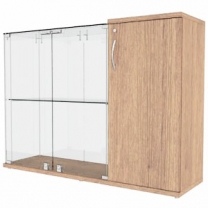 Торговый прилавок для магазина с местом под кассу, правый, дверцы распашные, MD-FVT.005.R