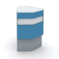 Торговый прилавок для магазина, угловой внешний 45гр, MD-Каскад.006