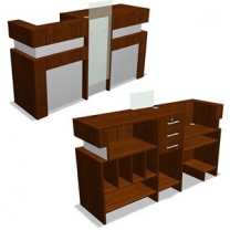 Ресепшн для магазина, с местом под кассу, ширина 2000мм, цвет на выбор, MD-NES.0016