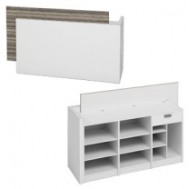 Ресепшен для магазина левый, ширина 2050мм, цвет на выбор, MD-NES.0042.L