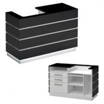 Ресепшн левый для магазина, ширина 1500мм, цвет на выбор, MD-NES.0043.1500L