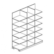 Торговый стеллаж для магазина, односторонний, открытый, с ячейками, MD-ST 002.003