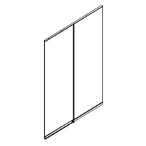 Пара фронтальных сдвижных стекол, ширина 1190мм, толщина 6мм, MD-ST 006.001