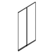 Пара фронтальных сдвижных стекол, ширина 900мм, толщина 6мм, MD-ST 006.002