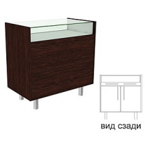 Торговый прилавок для магазина, с остекленным верхом и распашными дверцами, MD-STP 001.005