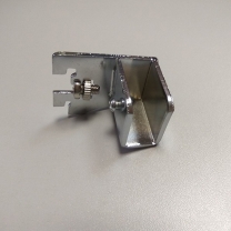 Держатель прямоугольной трубы для систем Вертикаль, левый, хром MD-301 MD6 H1