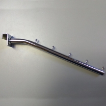 Кронштейн наклонный на прямоугольную трубу система Vertikal (Вертикаль), хром MD-429 C11 D=19