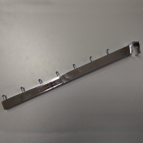 Кронштейн наклонный на прямоугольную трубу система Vertikal (Вертикаль), хром, MD-477 D52 (14x24)