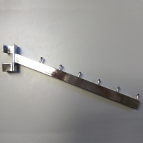 Кронштейн наклонный на вертикальную трубу 25х25, система Vertikal (Вертикаль), хром MD-483 D58