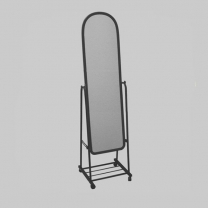 Зеркало напольное, для магазина одежды, 1520х500 мм черное, A450