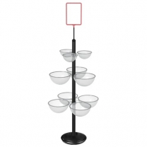 Торговая стойка для магазина, накопитель, напольная c чашами MD-SKR.900.BL