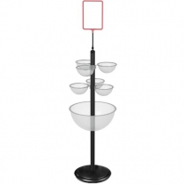 Торговая стойка для магазина, накопитель, напольная, с чашами MD-SKR.902.BL