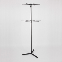 Стойка (вешало) напольная, двухъярусная, вращающаяся, под зонты, брелоки A-СТ-142-2-Л(черн)