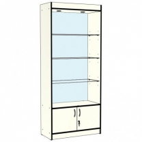 Витрина широкая, задняя стенка стекло, для магазина В-162-С