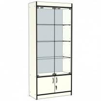 Витрина широкая, задняя стенка зеркало, для магазина В-164-З