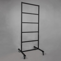 Стойка (вешало) многофункциональное для магазина одежды, напольное, передвижное на колесах A-СТ-160-Л