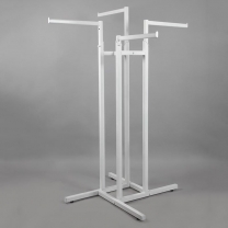 Стойка (вешало) напольная для магазина одежды, регулируемая с прямыми кронштейнами A-СТ-42-1-Л(бел)