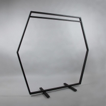 Вешало шестигранник для магазина одежды, черное, напольное СТ-164-Л(черн)