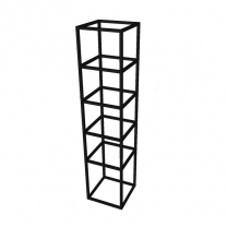 Металлический стеллаж неразборный, цвет черный СТМ-1-Л
