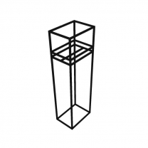 Металлический стеллаж неразборный, цвет черный СТМ-2-Л