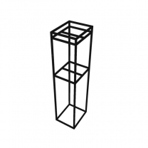 Металлический стеллаж неразборный, цвет черный СТМ-4-Л
