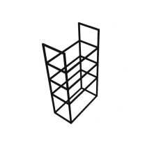 Металлический стеллаж неразборный, цвет черный СТМ-10-Л