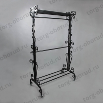 Стойка (вешало) для магазина одежды, напольная, с декором СТ-169-Л