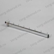 Кронштейн на овальную трубу для магазина одежды, 7 штырьков, прямой U7297T