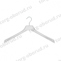 Вешалка плечики для рубашек, футболок, платьев и блузок пластиковая 420 мм, белая V-42(бел)