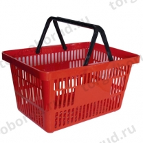 Корзина покупательская пластиковая, объем 22 литра MD-PL-722-RD