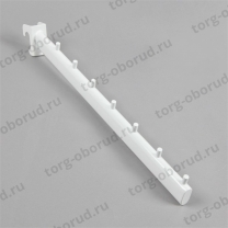 Кронштейн для овальной трубы наклонный, цвет белый U7297N(бел)